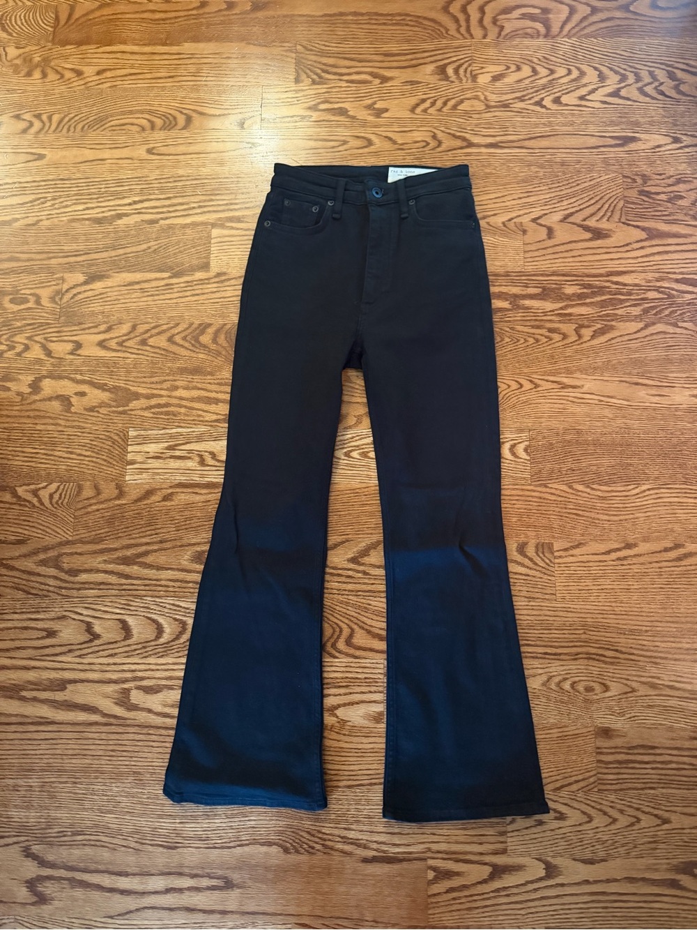 rag & bone Black Ankle Flare Jeans